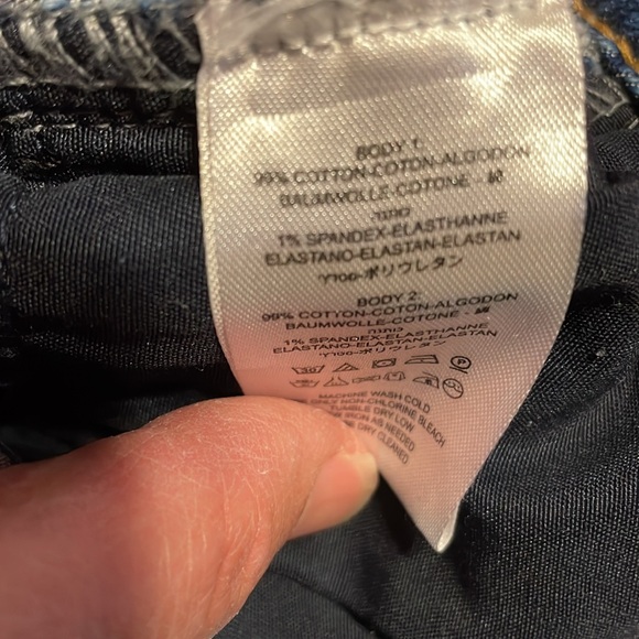 RARE Free People Color Block Two Tone Frayed distressed super flare jeans - Picture 9 of 9